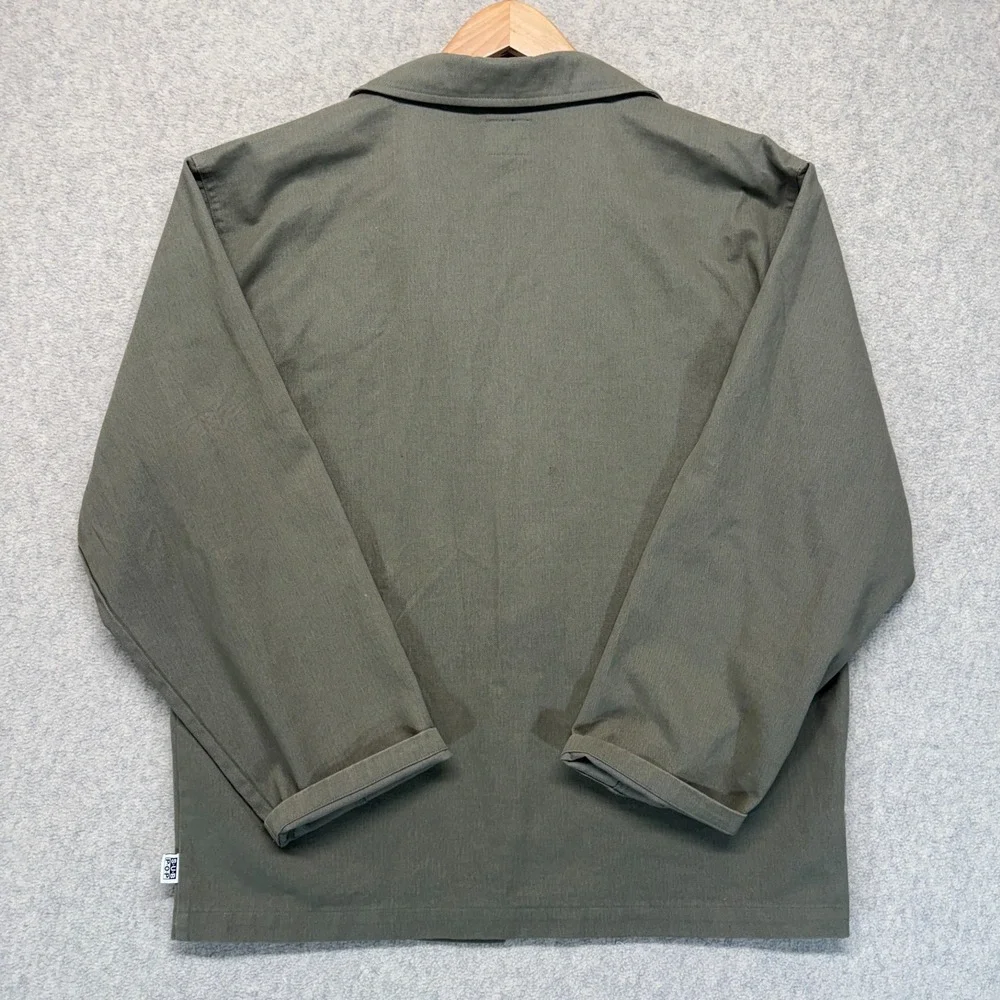 Vintage Sub Pop Records Mens Chore Jacket Olive Green Utility Workwear Size L - Picture 2 of 16